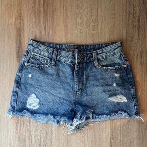 Arizona Jean Company Distressed Blue Jean Shorts